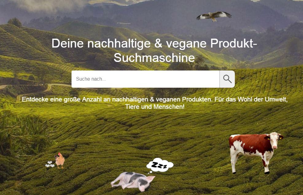 Alternative Suchmaschine: VeggieSearch Suchmaske